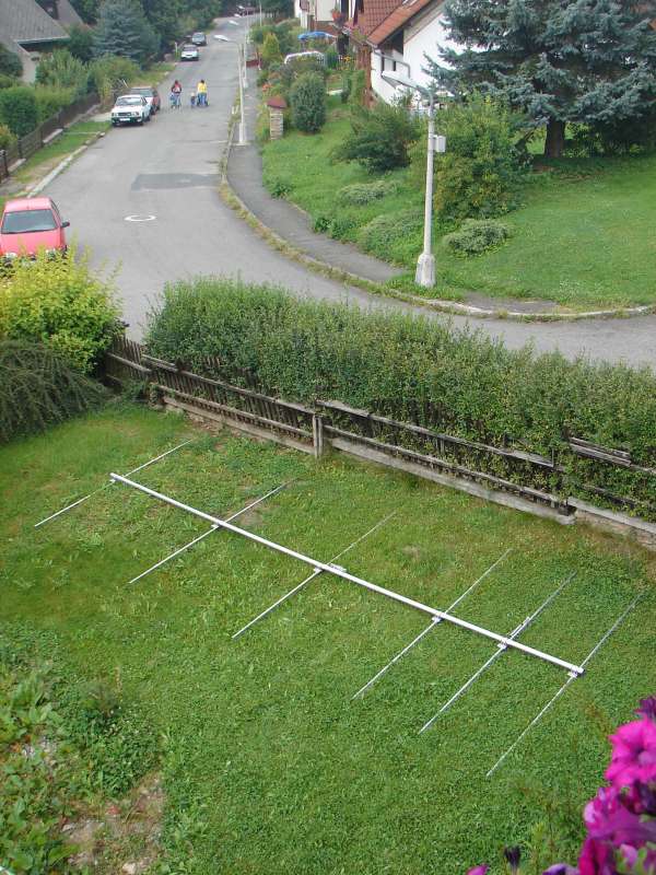 The Yagi assembled in the garden